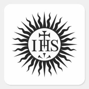 Embleem van de Maatschappij van Jezus Vierkante Sticker
