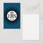 Embleem van de Maatschappij van Jezus Visitekaartje (Voorkant / Achterkant)