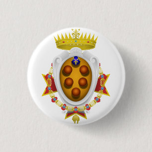 Embleem van de marine van Toscane Medici Ronde Button 3,2 Cm