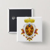 Embleem van de marine van Toscane Medici Vierkante Button 5,1 Cm (Voorkant /achterkant)