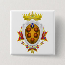 Embleem van de marine van Toscane Medici Vierkante Button 5,1 Cm