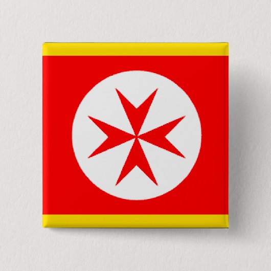 Embleem van de marine van Toscane Medici Vierkante Button 5,1 Cm (Voorkant)