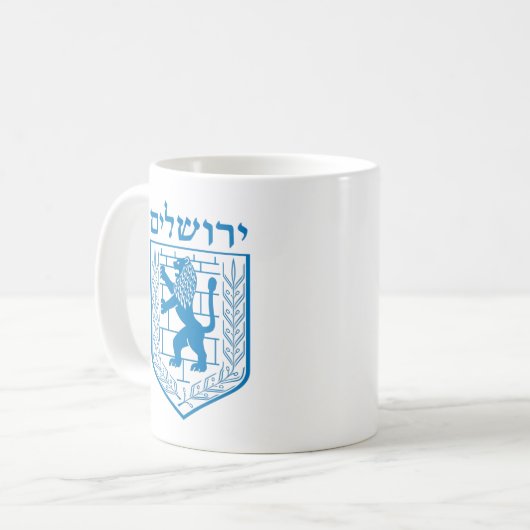 Embleem van de Mok van Jerusalem Coffee (Voorkant links)