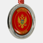 Embleem van de Montenegro-ronde Metalen Ornament (Rechts)