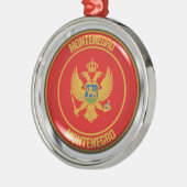 Embleem van de Montenegro-ronde Metalen Ornament (Links)