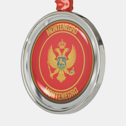 Embleem van de Montenegro-ronde Metalen Ornament (Links)
