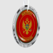 Embleem van de Montenegro-ronde Ornament (voorkant)
