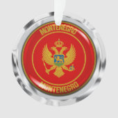 Embleem van de Montenegro-ronde Ornament (voorkant)