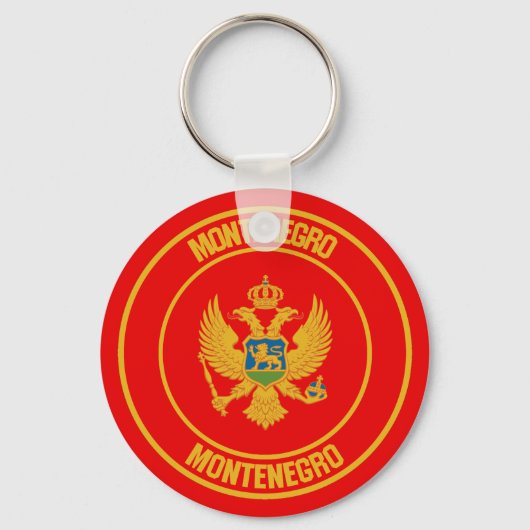 Embleem van de Montenegro-ronde Sleutelhanger (Voorkant)