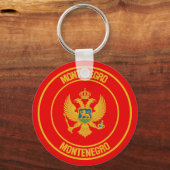 Embleem van de Montenegro-ronde Sleutelhanger (Voorkant)