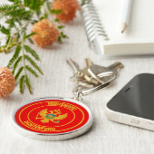 Embleem van de Montenegro-ronde Sleutelhanger (Zijkant)