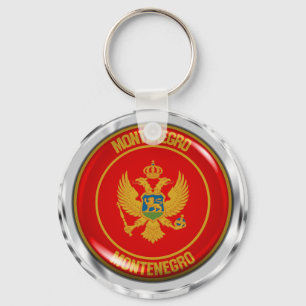 Embleem van de Montenegro-ronde Sleutelhanger