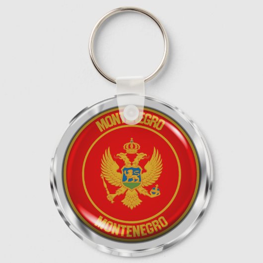 Embleem van de Montenegro-ronde Sleutelhanger (Voorkant)