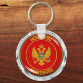 Embleem van de Montenegro-ronde Sleutelhanger (Voorkant)