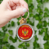 Embleem van de Montenegro-ronde Sleutelhanger (Hand)