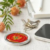 Embleem van de Montenegro-ronde Sleutelhanger (Zijkant)