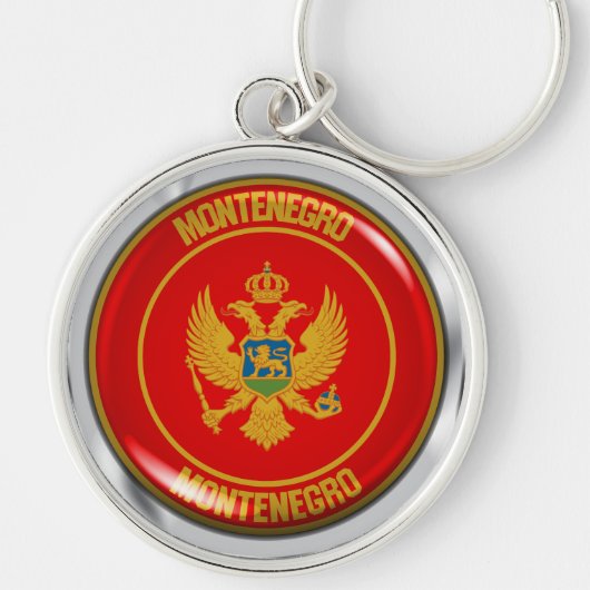 Embleem van de Montenegro-ronde Sleutelhanger (Voorkant)
