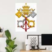 Embleem van de officiële paus van de papacocoaat poster (Thuiskantoor)