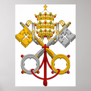 Embleem van de officiële paus van de papacocoaat poster