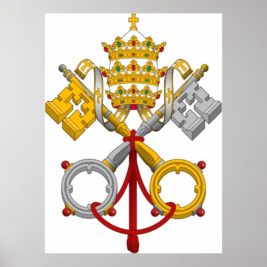 Embleem van de officiële paus van de papacocoaat poster (Voorkant)