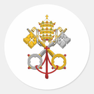 Embleem van de officiële paus van de papacocoaat ronde sticker