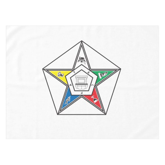 embleem van de Orde van de Oosterse Ster Tafelkleed (Voorkant (Horizontaal))