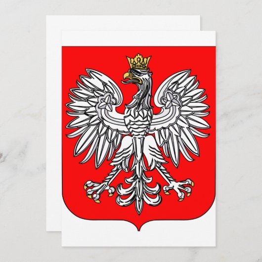 Embleem van de Poolse uitnodigingen (Voorkant / Achterkant)