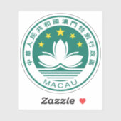 Embleem van de regio Macau (Macau), China Sticker (Vel)