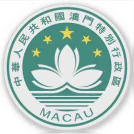 Embleem van de regio Macau (Macau), China Sticker