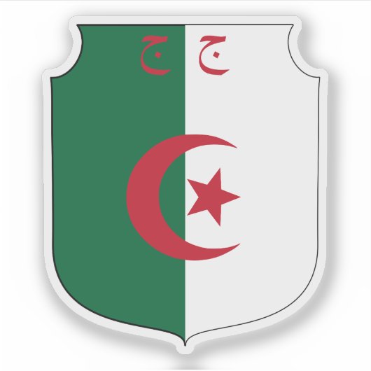 Embleem van de Republiek Algerije (1962-1971) Sticker (Voorkant)