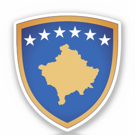 Embleem van de Republiek Kosovo Sticker (Voorkant)