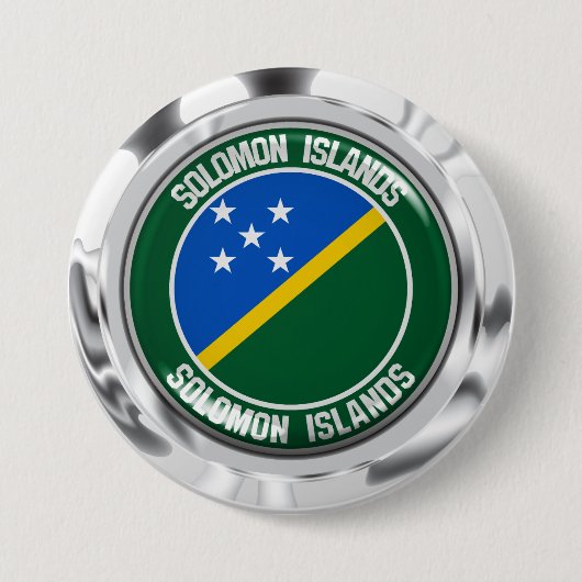 Embleem van de Salomonseilanden Ronde Button 7,6 Cm (Voorkant)