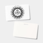 embleem van de Sociëteit van Jezus Monogram Badge (Voor- en achterkant)