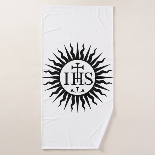 embleem van de Sociëteit van Jezus Monogram Badhanddoek (Badhanddoek)