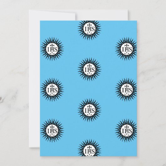 embleem van de Sociëteit van Jezus Monogram Feestdagenkaart (Voorkant)