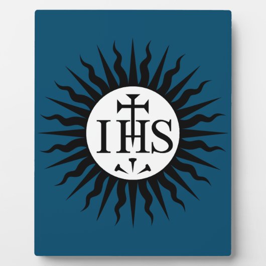 embleem van de Sociëteit van Jezus Monogram Fotoplaat (Voorkant)