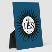 embleem van de Sociëteit van Jezus Monogram Fotoplaat (Zijkant)