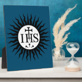 embleem van de Sociëteit van Jezus Monogram Fotoplaat (Zijkant)