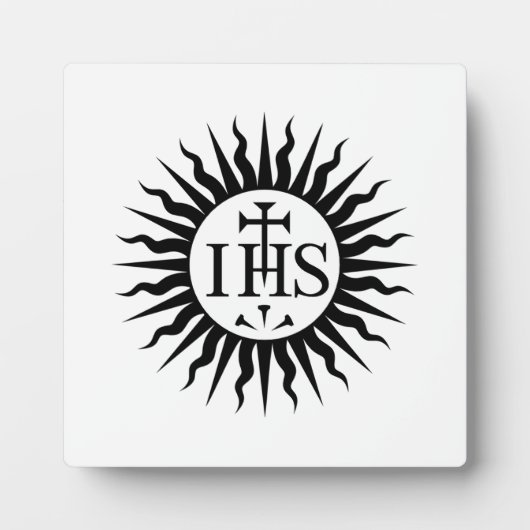 embleem van de Sociëteit van Jezus Monogram Fotoplaat (Voorkant)