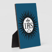 embleem van de Sociëteit van Jezus Monogram Fotoplaat (Zijkant)