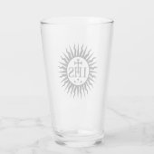 embleem van de Sociëteit van Jezus Monogram Glas (Achterkant)