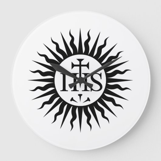 embleem van de Sociëteit van Jezus Monogram Grote Klok (Voorkant)