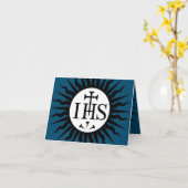 embleem van de Sociëteit van Jezus Monogram Kaart (Gele Bloem)