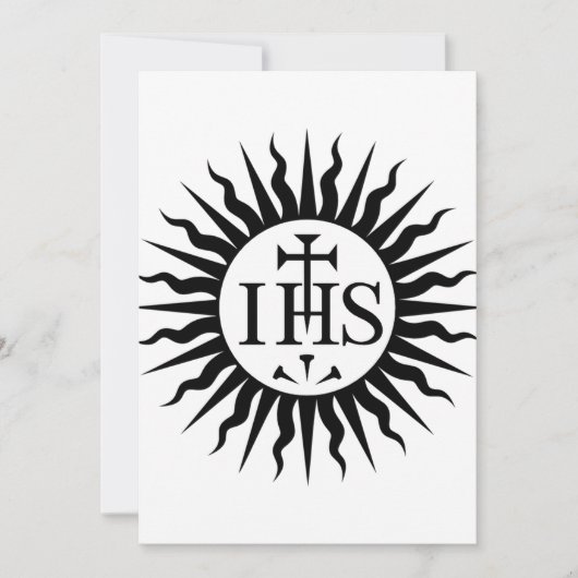 embleem van de Sociëteit van Jezus Monogram Kaart (Voorkant)