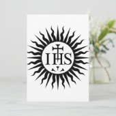 embleem van de Sociëteit van Jezus Monogram Kaart (Staand voorkant)