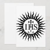 embleem van de Sociëteit van Jezus Monogram Kaart (Voorkant / Achterkant)