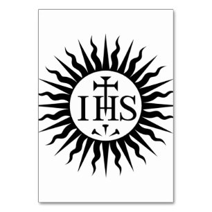embleem van de Sociëteit van Jezus Monogram Kaart