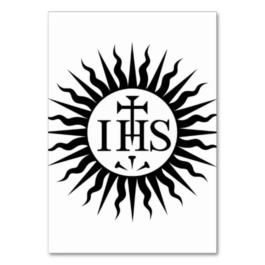 embleem van de Sociëteit van Jezus Monogram Kaart (Voorkant)