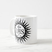 embleem van de Sociëteit van Jezus Monogram Koffiemok (Voorkant links)