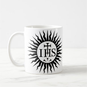 embleem van de Sociëteit van Jezus Monogram Koffiemok